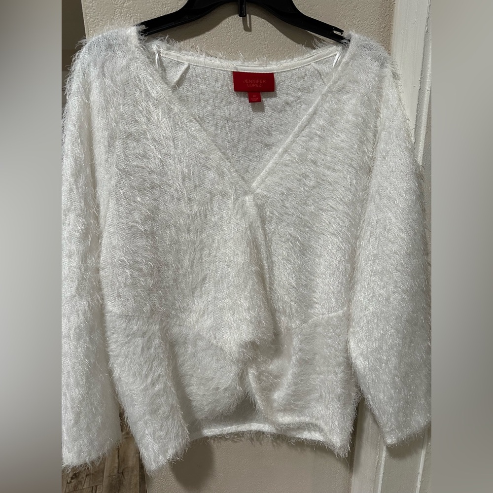 White Fuzzy Sweater